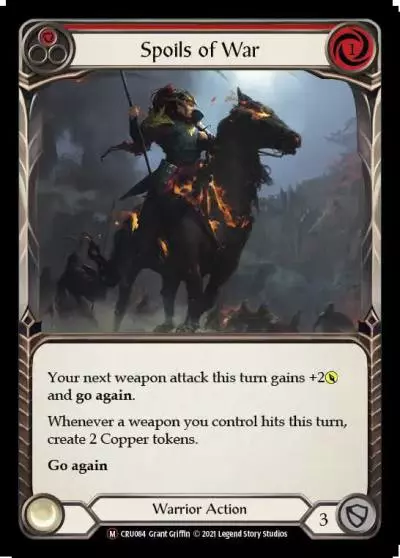 Spoils of War RED U-CRU084-RF - Crucible of War - Unlimited - Flesh and blood card