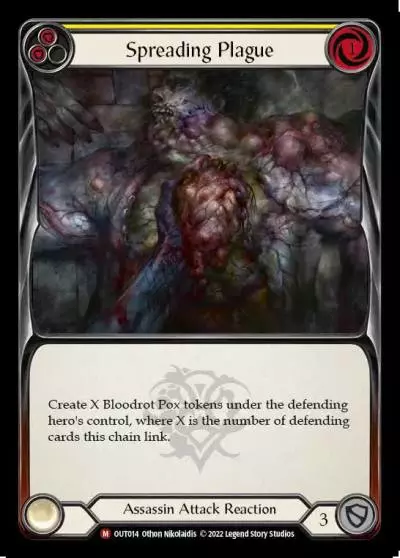 Spreading Plague YELLOW OUT014 - Outsiders - Flesh and blood card