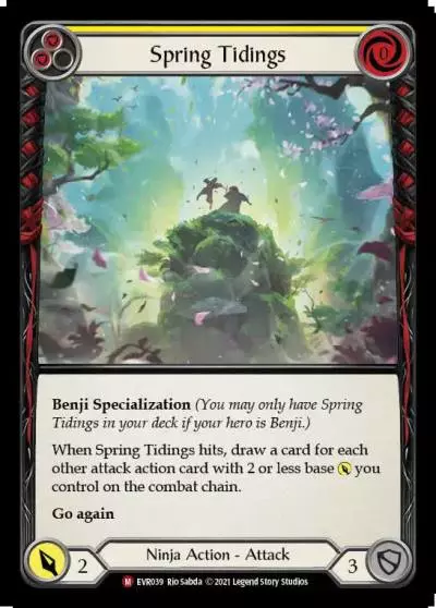 Spring Tidings YELLOW EVR039 - Everfest - Flesh and blood card