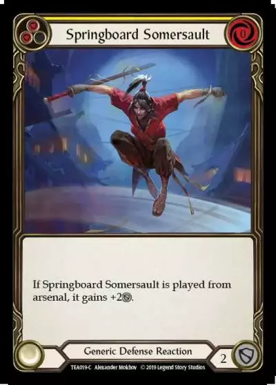 Springboard Somersault YELLOW TEA019 - Dorinthea Ironsong - Hero Deck - Flesh and blood card