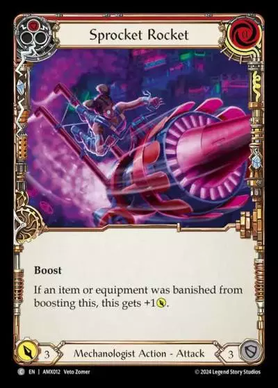 Sprocket Rocket RED AMX012 - Armory Deck - Maxx 'The Hype' Nitro - Flesh and blood card