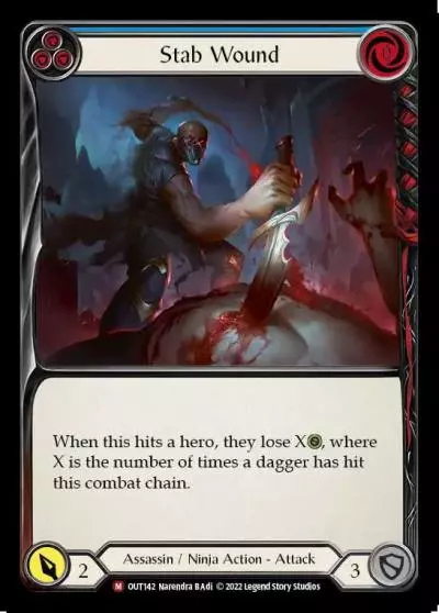 Stab Wound BLUE OUT142 - Outsiders - Flesh and blood card