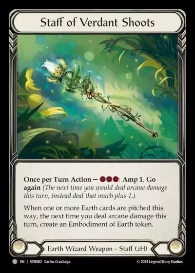 Staff of Verdant Shoots VER002 - Rosetta Blitz Deck - Verdance - Flesh and blood card