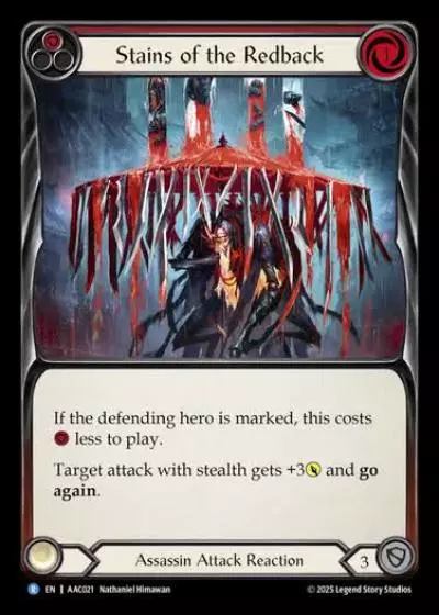 Stains of the Redback AAC021 - Armory Deck - Arakni, 5L!p3d 7hRu 7h3 cR4X - Flesh and blood card