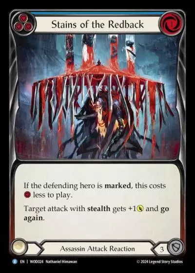 Stains of the Redback BLUE WOD024 - The Hunted Blitz Deck - Arakni, Web of Deceit - Flesh and blood card