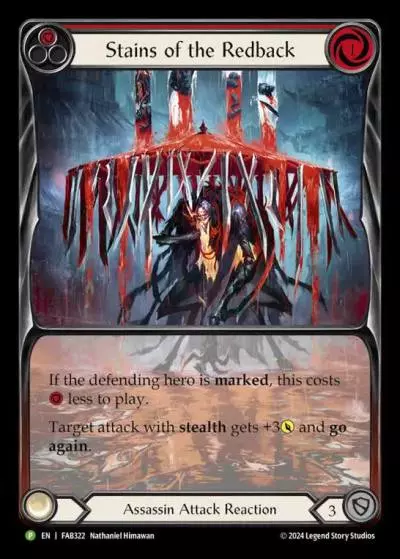 Stains of the Redback RED FAB322-RF - Marketing - Alpha Investments The Hunted - Flesh and blood card