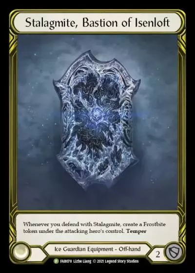 Stalagmite, Bastion of Isenloft FAB078-GF - Premier Organized Play - Everfest 2021 - Flesh and blood card
