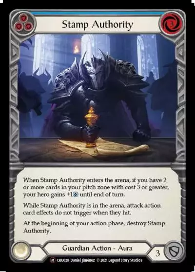 Stamp Authority BLUE U-CRU028-RF - Crucible of War - Unlimited - Flesh and blood card