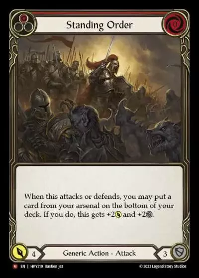 Standing Order RED HVY210 - Heavy Hitters - Flesh and blood card