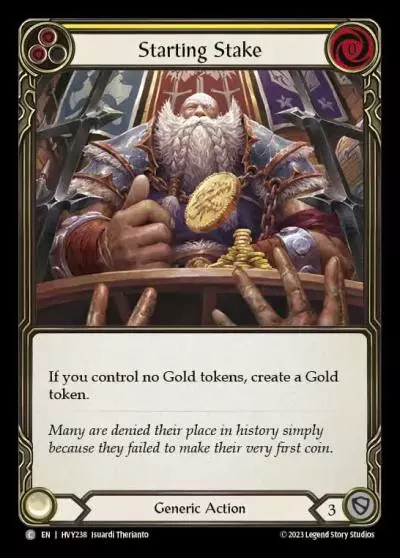 Starting Stake YELLOW HVY238 - Heavy Hitters - Flesh and blood card