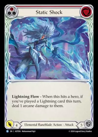 Static Shock RED AST016 - Armory Deck - Aurora, Shooting Star - Flesh and blood card