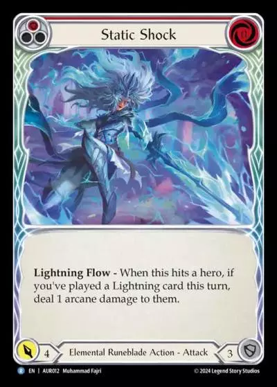 Static Shock RED AUR012 - 1st Strike - Aurora - Flesh and blood card