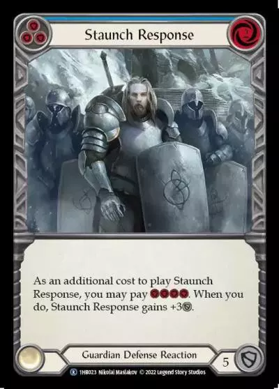 Staunch Response BLUE 1HB023 - Bravo - Blitz Deck - Flesh and blood card