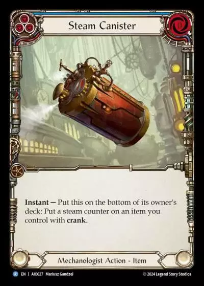 Steam Canister BLUE AIO027 - Armory Deck - Dash I/O - Flesh and blood card