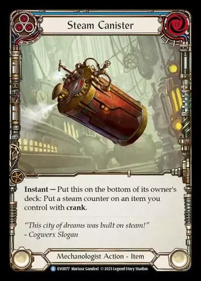 Steam Canister BLUE EVO077 - Bright Lights - Flesh and blood card