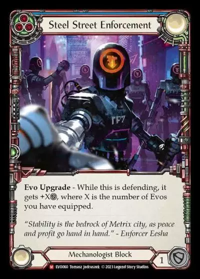 Steel Street Enforcement BLUE EVO060 - Bright Lights - Flesh and blood card