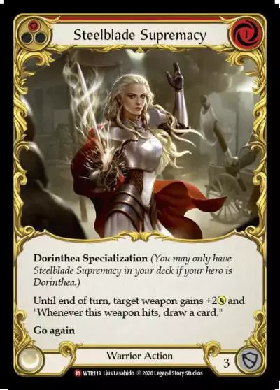 Steelblade Supremacy RED U-WTR119-RF - Welcome to Rathe - Unlimited - Flesh and blood card