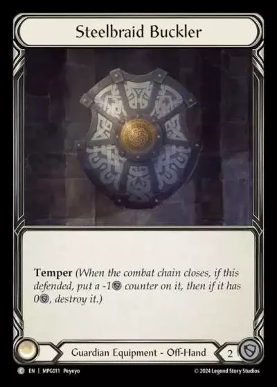 Steelbraid Buckler MPG011 - Mastery Pack Guardian - Flesh and blood card