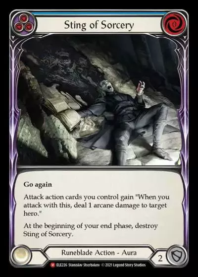 Sting of Sorcery BLUE ELE226 - Tales of Aria - Flesh and blood card