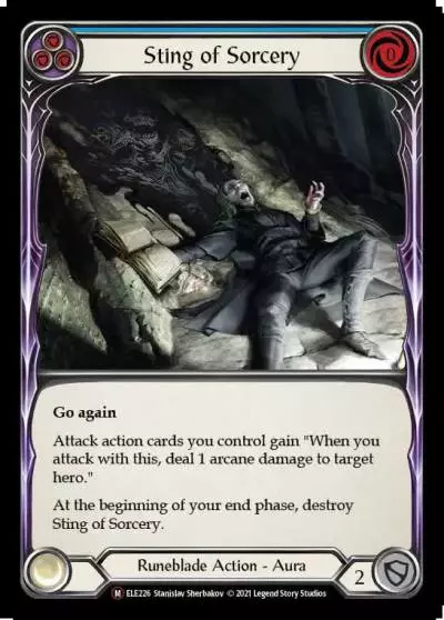 Sting of Sorcery BLUE U-ELE226-RF - Tales of Aria - Unlimited - Flesh and blood card