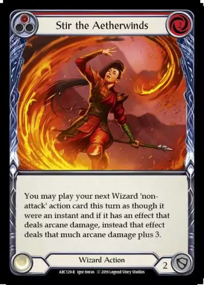 Stir the Aetherwinds RED ARC129 - Arcane Rising - Flesh and blood card