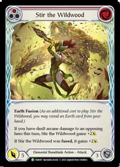 Stir the Wildwood RED FAB047-RF - Marketing - Team Covenant Tales of Aria - Flesh and blood card