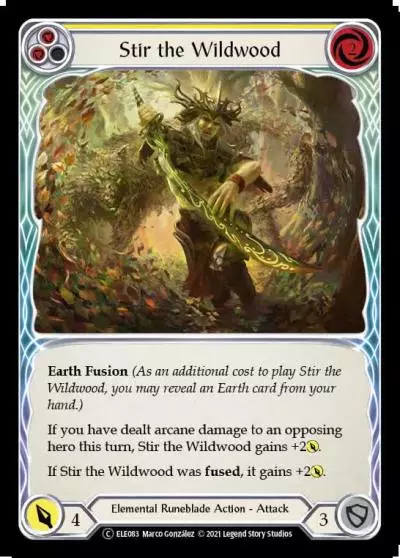 Stir the Wildwood YELLOW U-ELE083-RF - Tales of Aria - Unlimited - Flesh and blood card