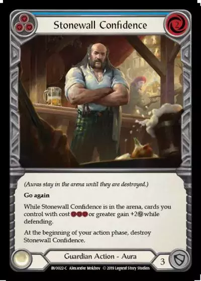 Stonewall Confidence BLUE BVO022 - Bravo, Showstopper - Hero Deck - Flesh and blood card