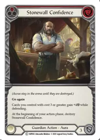 Stonewall Confidence RED 1HP082 - History Pack 1 - Flesh and blood card