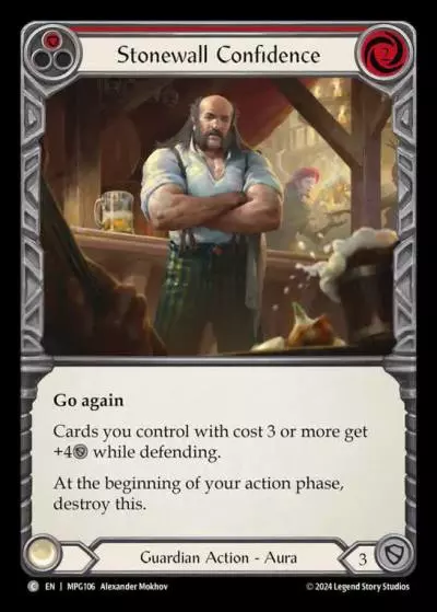 Stonewall Confidence RED MPG106 - Mastery Pack Guardian - Flesh and blood card