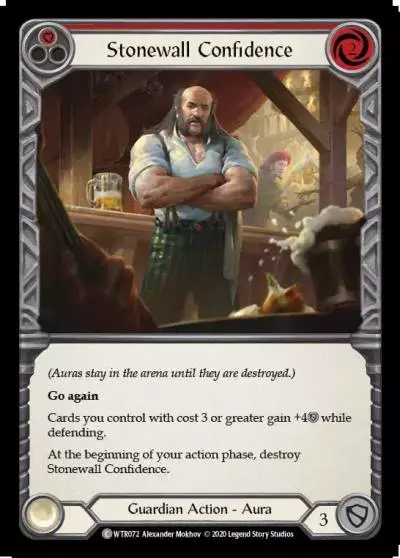 Stonewall Confidence RED U-WTR072 - Welcome to Rathe - Unlimited - Flesh and blood card