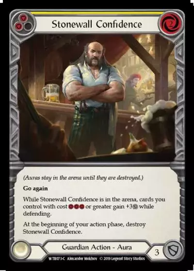 Stonewall Confidence YELLOW WTR073 - Welcome to Rathe - Flesh and blood card