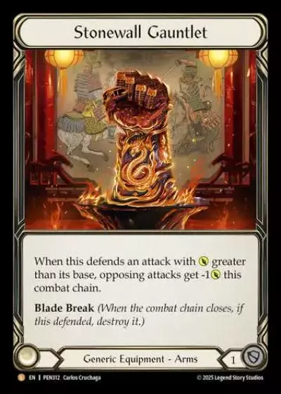 Stonewall Gauntlet PEN312 - Compendium of Rathe - Flesh and blood card