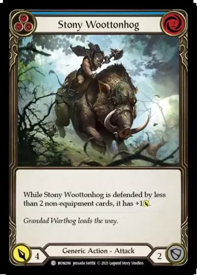 Stony Woottonhog BLUE MON286 - Monarch - Flesh and blood card