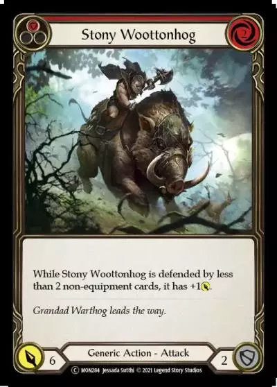 Stony Woottonhog RED U-MON284-RF - Monarch - Unlimited - Flesh and blood card