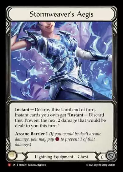Stormweaver's Aegis PEN239 - Compendium of Rathe - Flesh and blood card