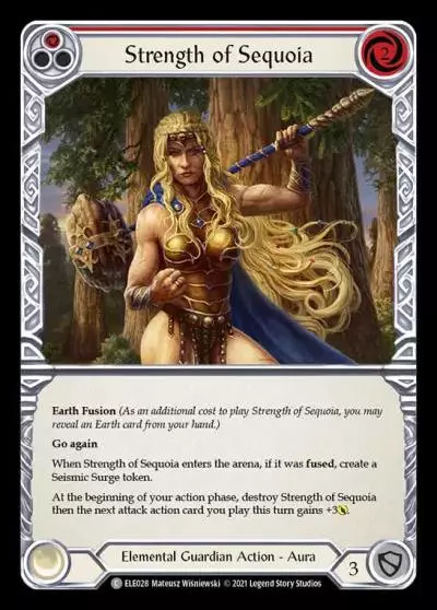 Strength of Sequoia RED ELE028 - Tales of Aria - Flesh and blood card