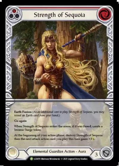 Strength of Sequoia RED LGS078-RF - Marketing - Alpha Investments Tales of Aria - Flesh and blood card