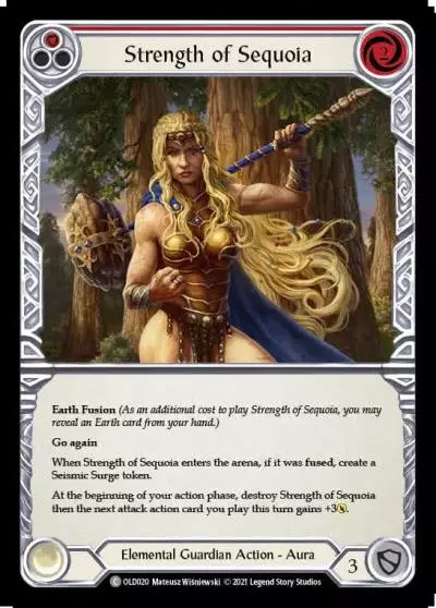 Strength of Sequoia RED OLD020 - Oldhim - Blitz Deck - Flesh and blood card