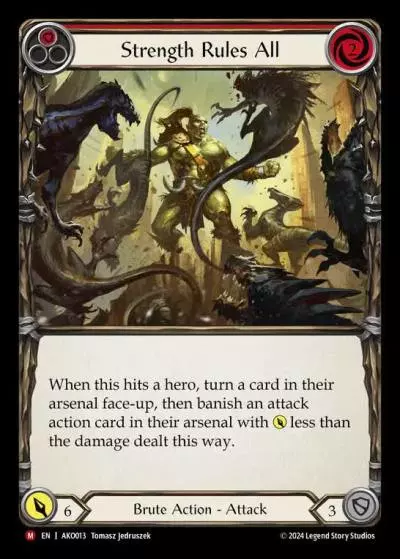 Strength Rules All RED AKO013 - Armory Deck - Kayo, Armed and Dangerous - Flesh and blood card
