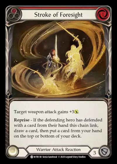 Stroke of Foresight RED R-WTR138 - Welcome to Rathe - Unlimited Revised - Flesh and blood card