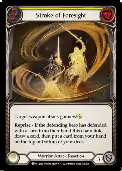 Stroke of Foresight YELLOW U-WTR139-RF - Welcome to Rathe - Unlimited - Flesh and blood card