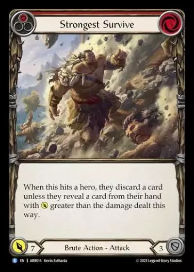 Strongest Survive ARR014 - Armory Deck - Rhinar, Reckless Rampage - Flesh and blood card