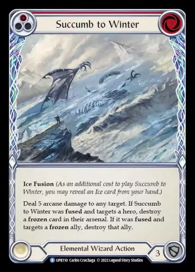 Succumb to Winter RED UPR110 - Uprising - Flesh and blood card
