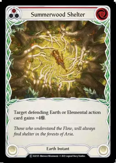Summerwood Shelter RED U-ELE125-RF - Tales of Aria - Unlimited - Flesh and blood card