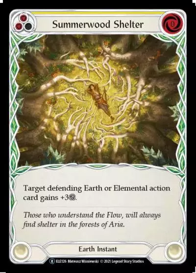 Summerwood Shelter YELLOW U-ELE126-RF - Tales of Aria - Unlimited - Flesh and blood card