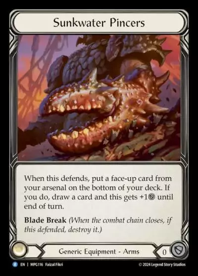 Sunkwater Pincers MPG116 - Mastery Pack Guardian - Flesh and blood card
