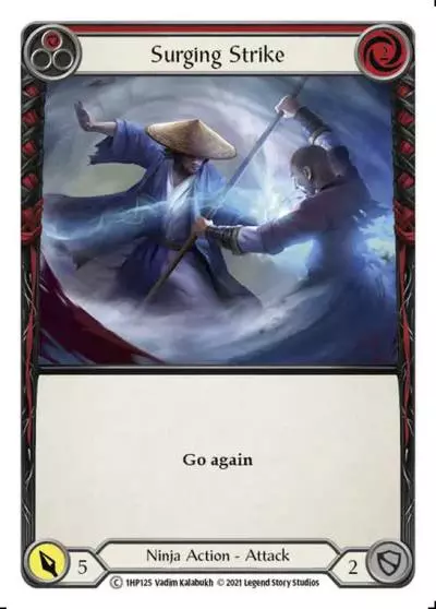 Surging Strike RED 1HP125 - History Pack 1 - Flesh and blood card
