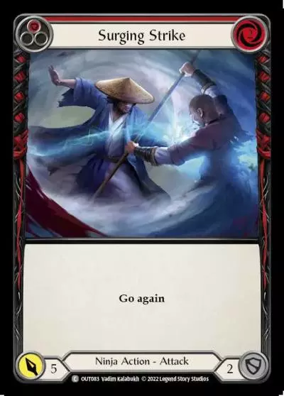 Surging Strike RED OUT083 - Outsiders - Flesh and blood card