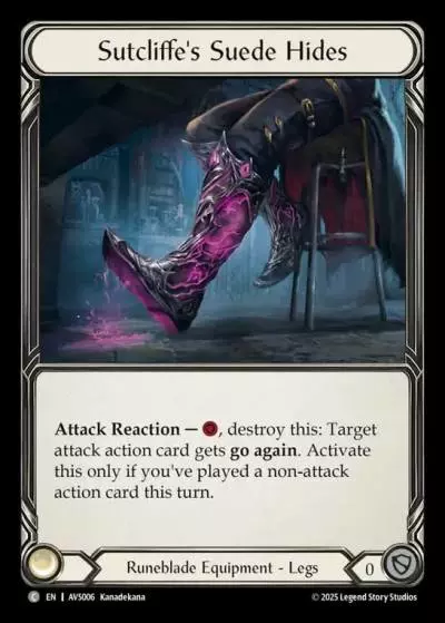Sutcliffe's Suede Hides AVS006 - Armory Deck Legends - Viserai, Rune Blood - Flesh and blood card